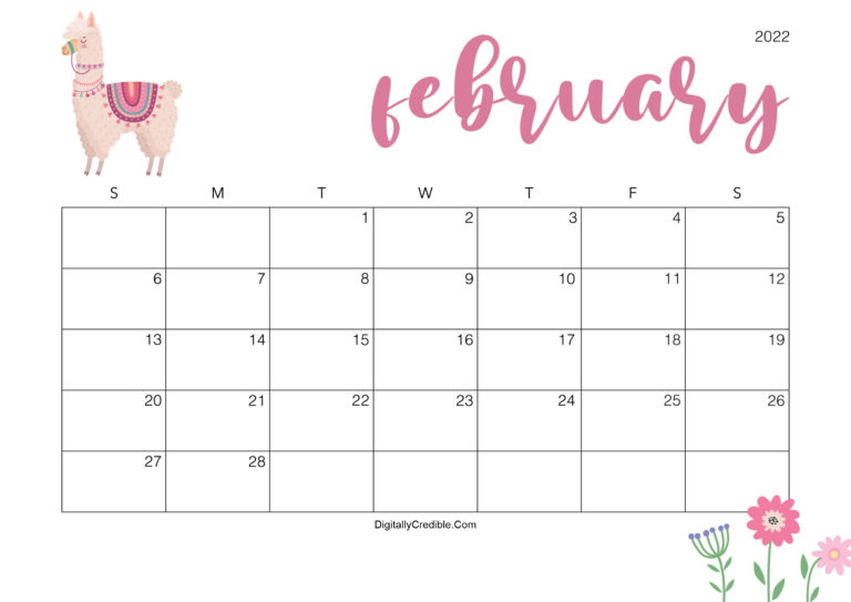 February 2022 Calendar Cute Floral Templates 2021 Printable Calendars