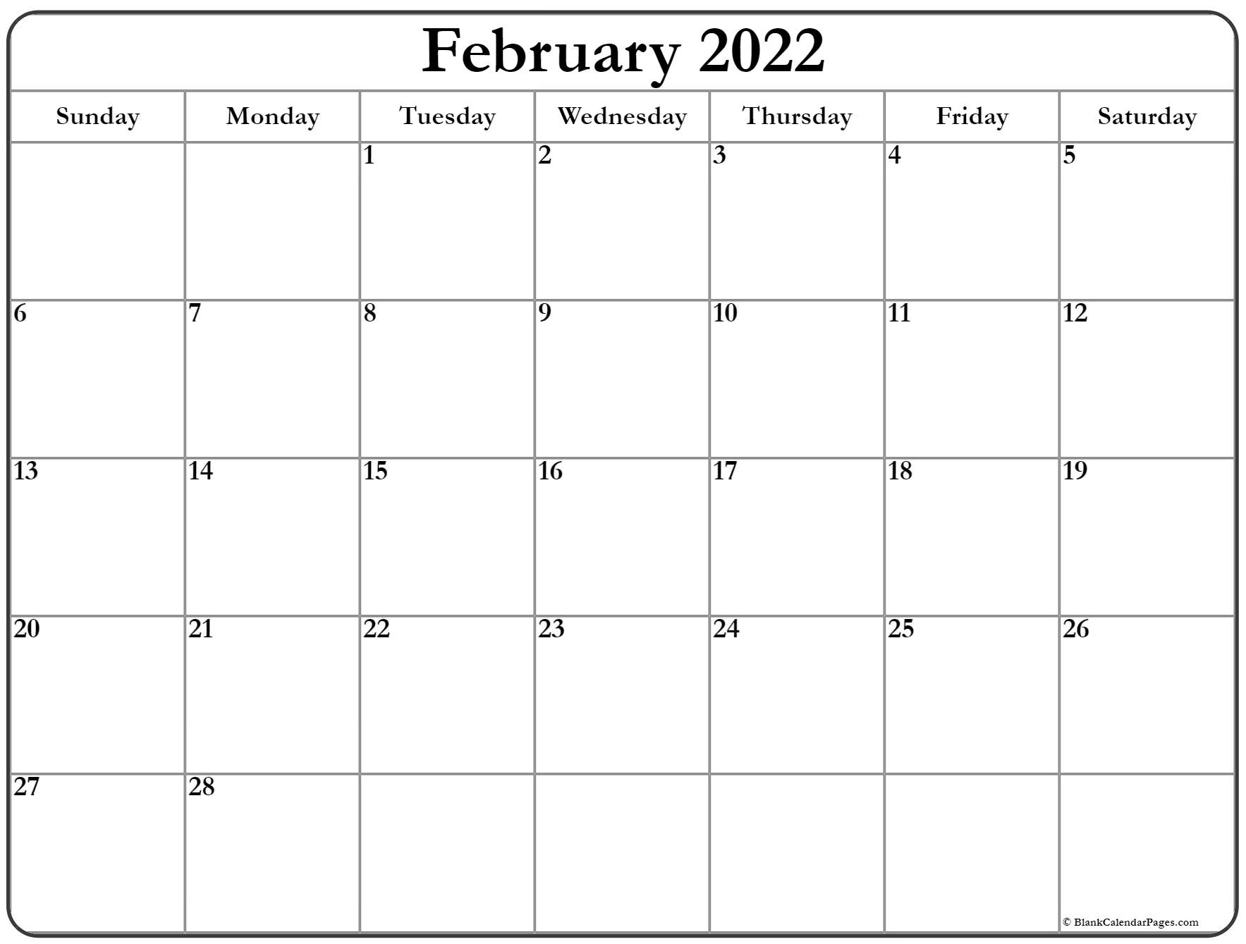 february 2022 calendar free printable calendar templates 4