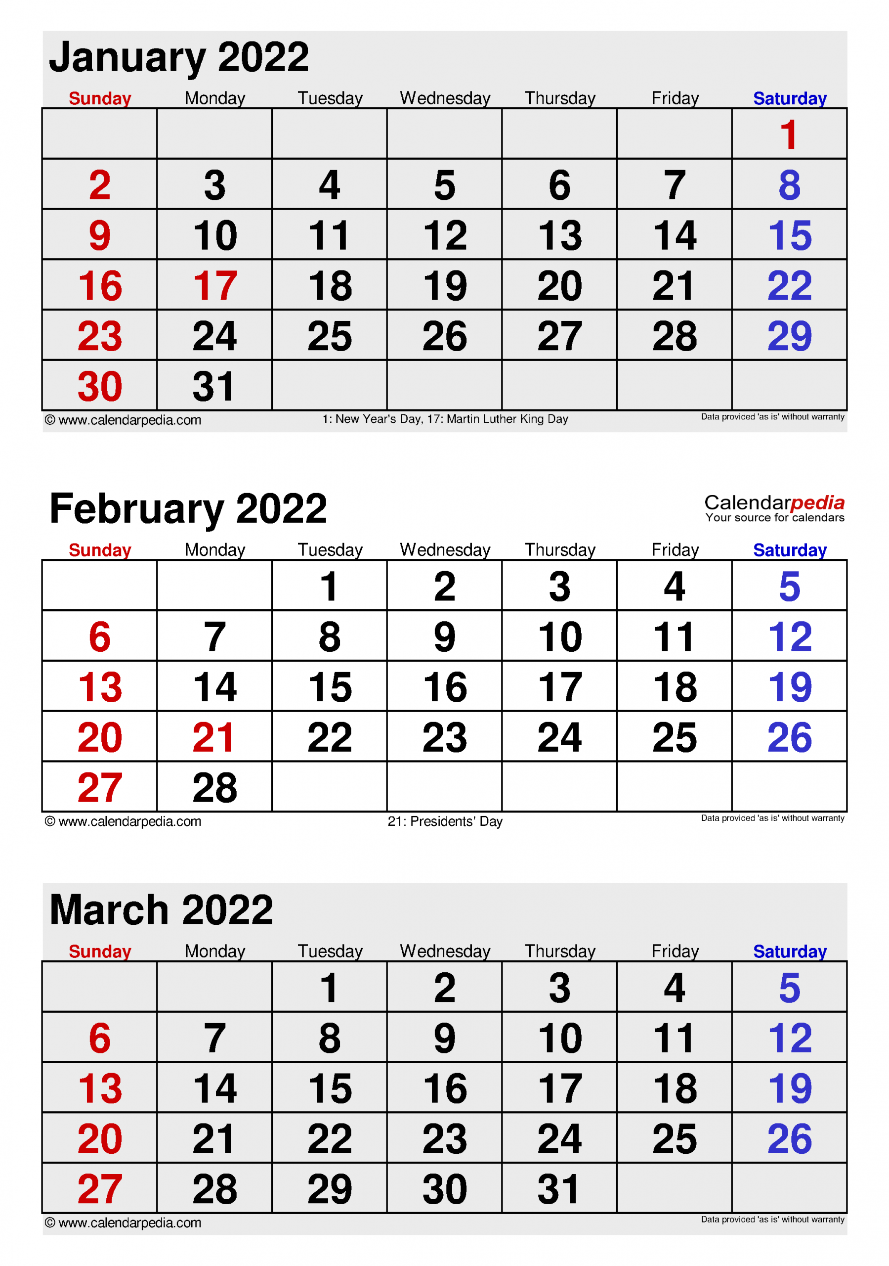 February 2022 Calendar Templates For Word Excel And Pdf 5