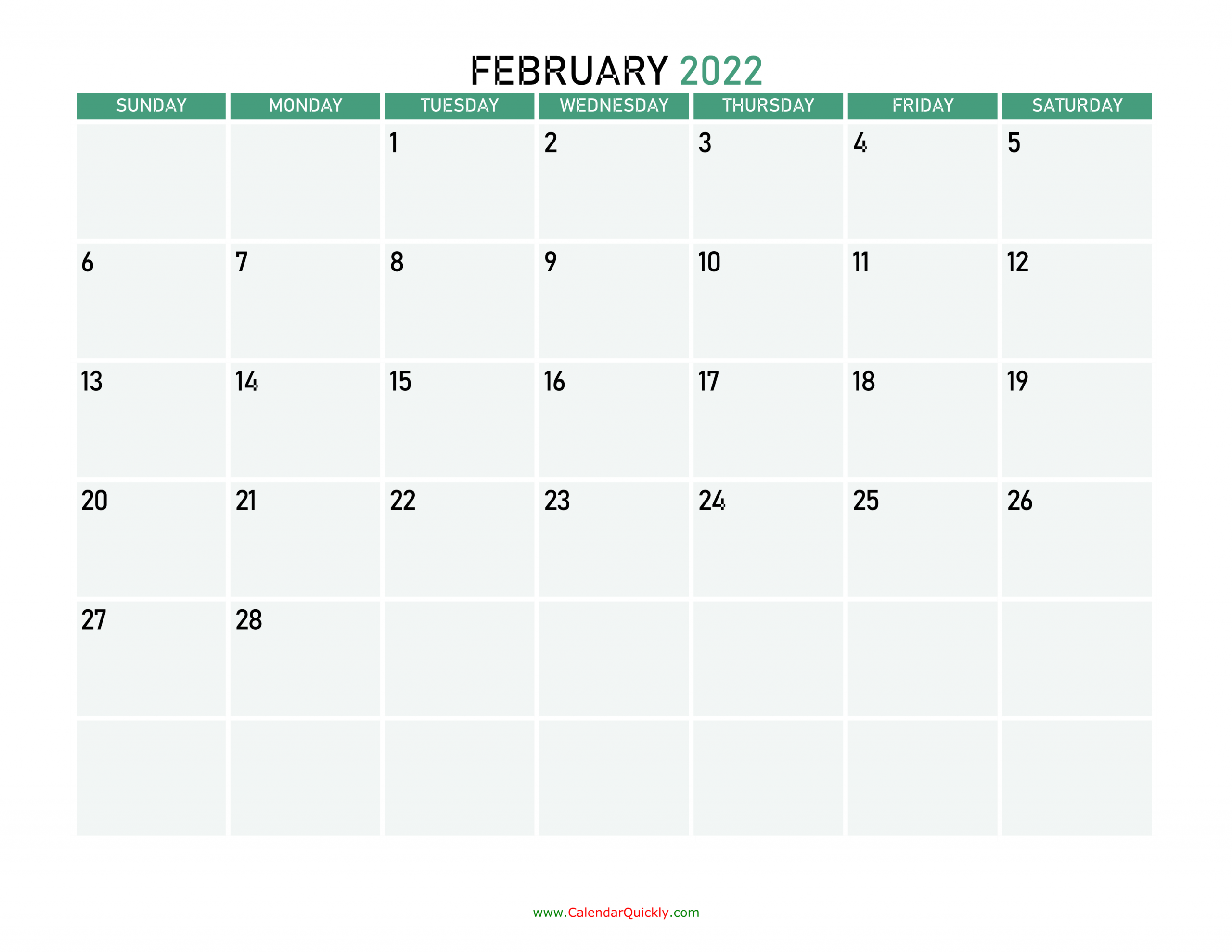february 2022 printable calendar calendar quickly 2