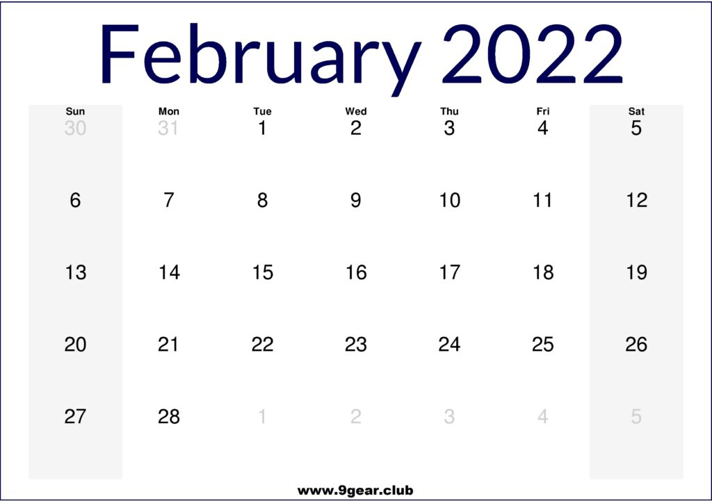 February 2022 Us Calendar Printable Printable Calendars 2022