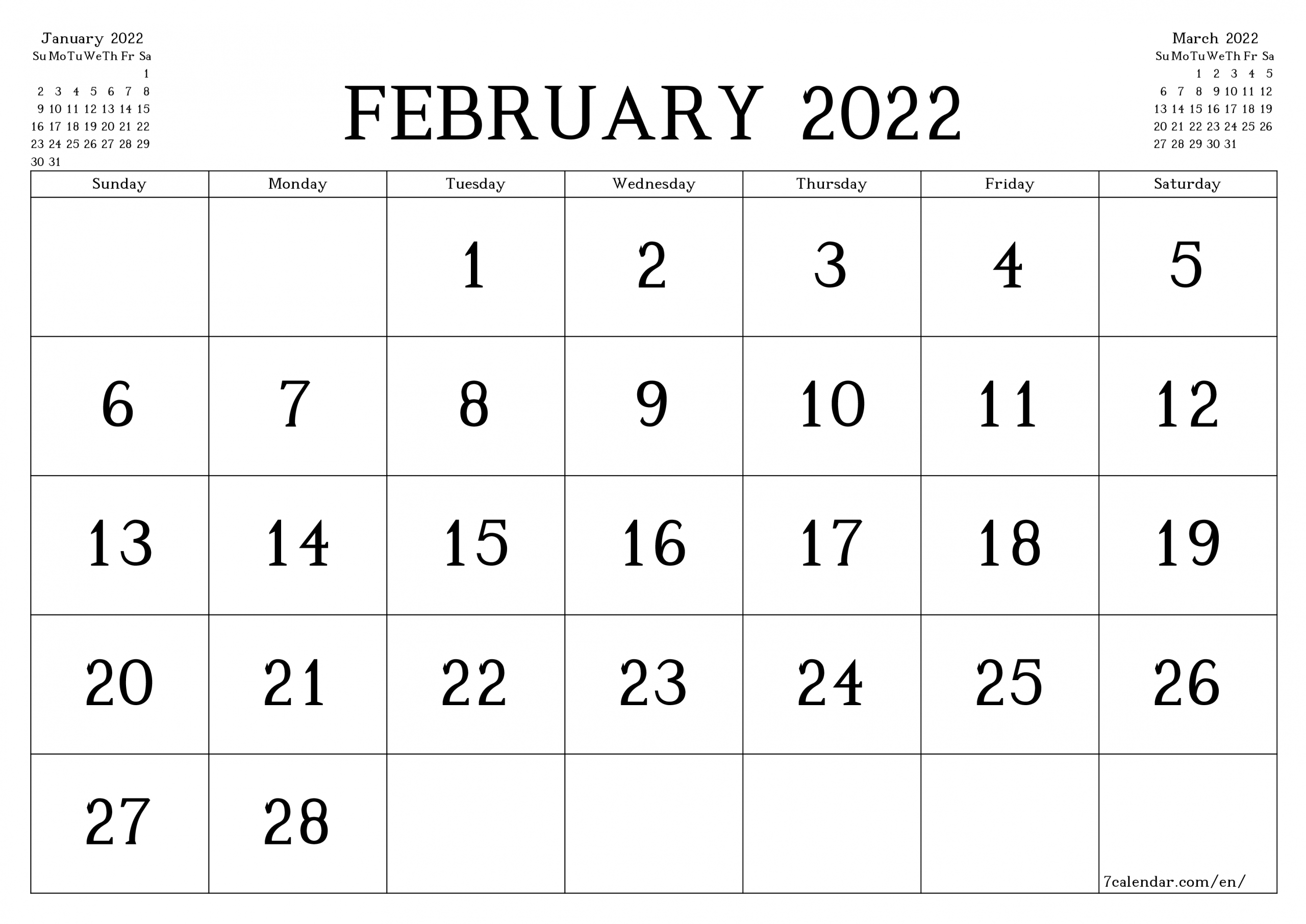 february monogram calendar 2022 january calendar 2022 1