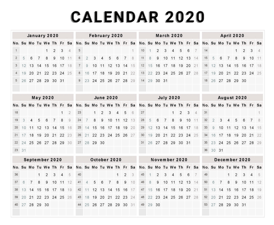 Free 2020 Printable Calendar Templates Create Your Own 1