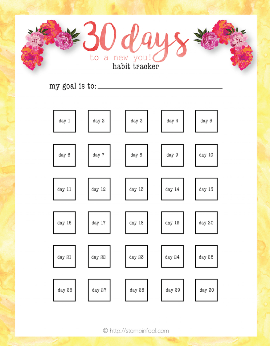 Free 30 Day Habit Tracker Printable Reach Your Goals With This Sheet Habit Tracker Printable