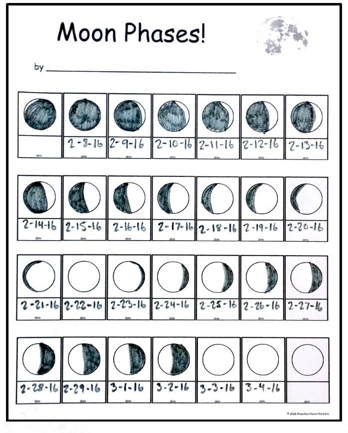 free moon phase tracking printable moon phases moon