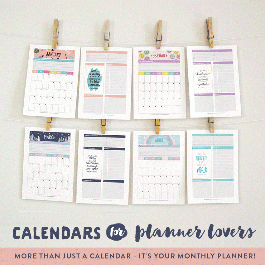 Free Printable 2018 Wall Calendar Hand Lettered Free