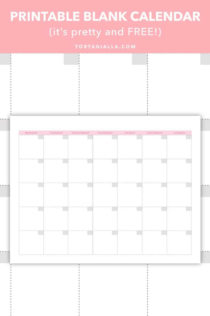 Free Printable Blank Calendar Printable Blank Calendar