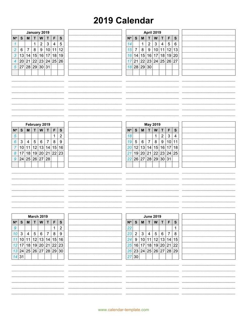 Free Printable Calendar 6 Months Per Page Calendar
