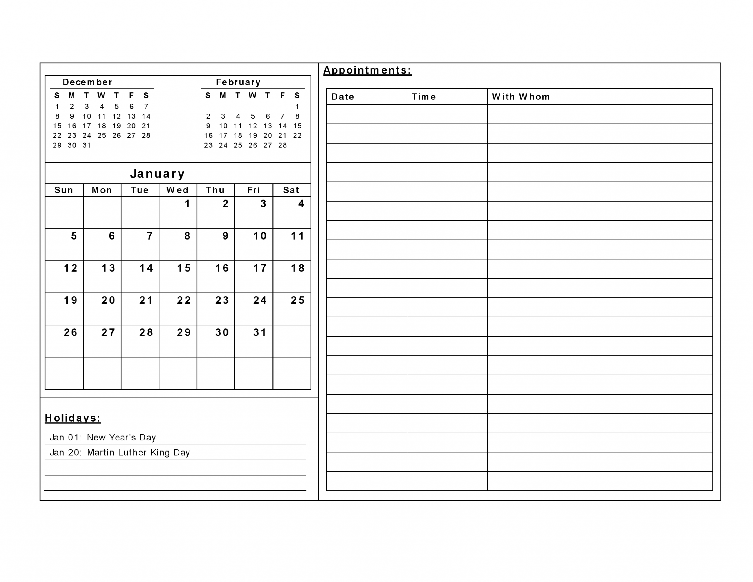 Free Printable Calendar Templates Activity Shelter 2