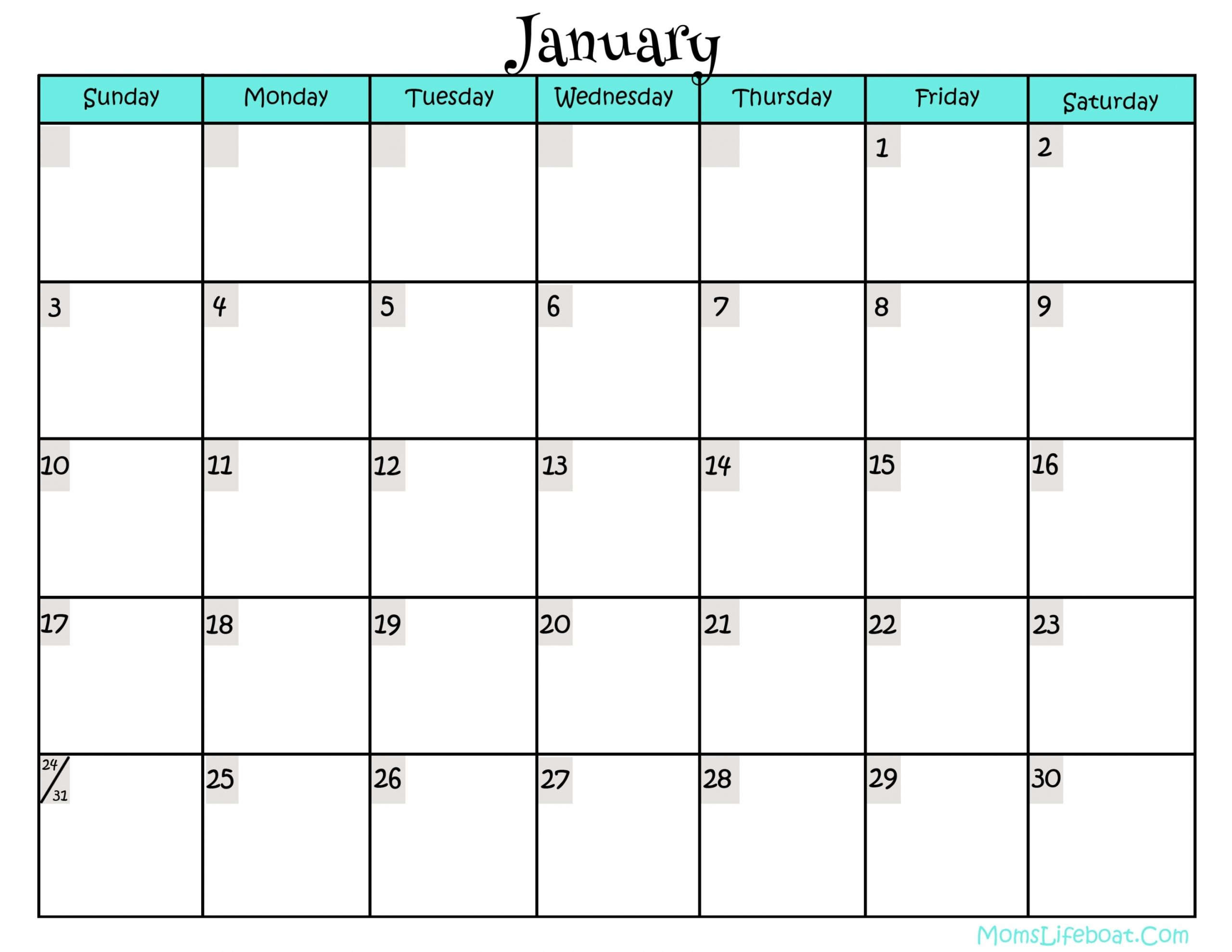 Free Printable Calendar With Lines To Write On Free 1