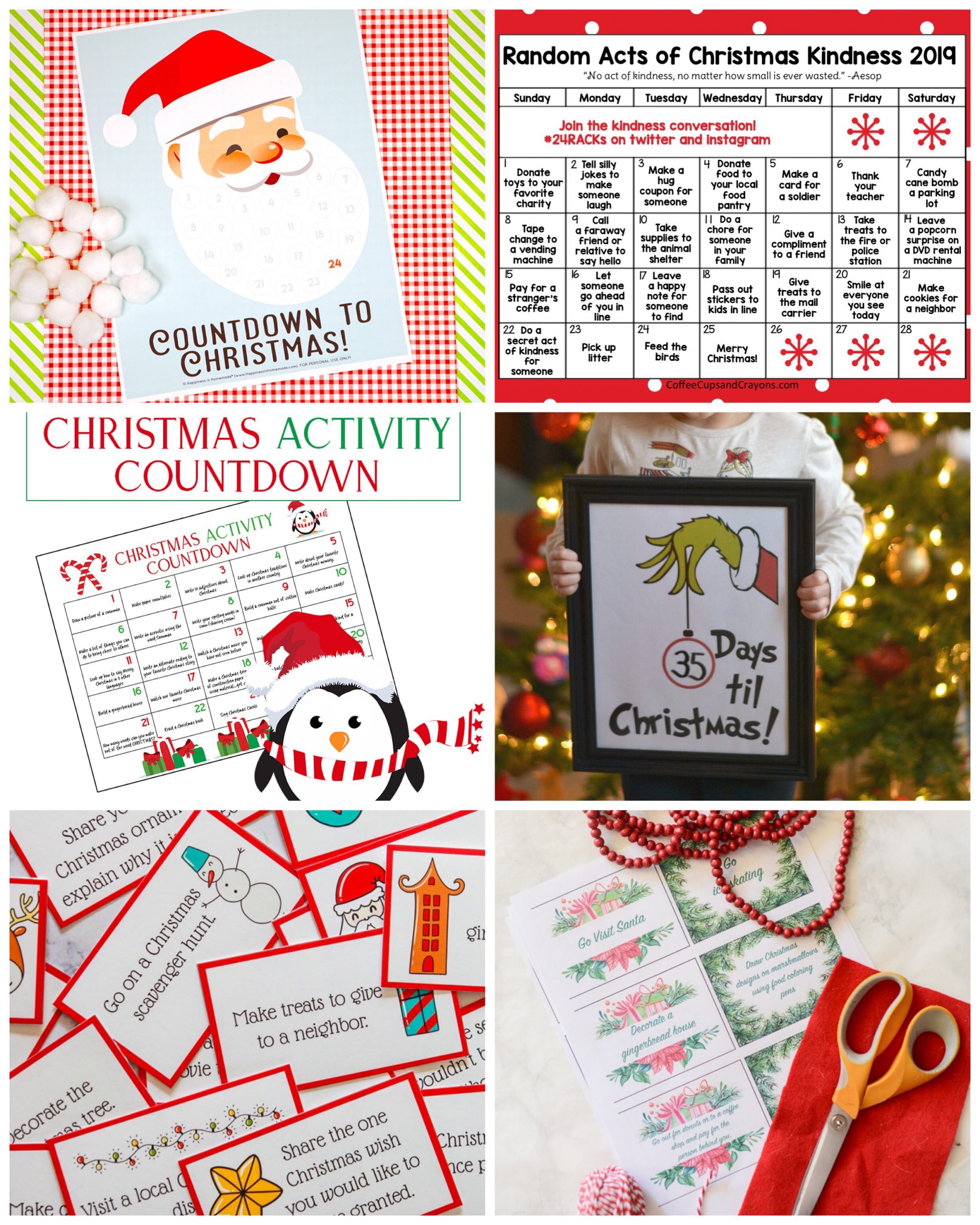 Free Printable Christmas Countdown Ideas Glitter On A Dime