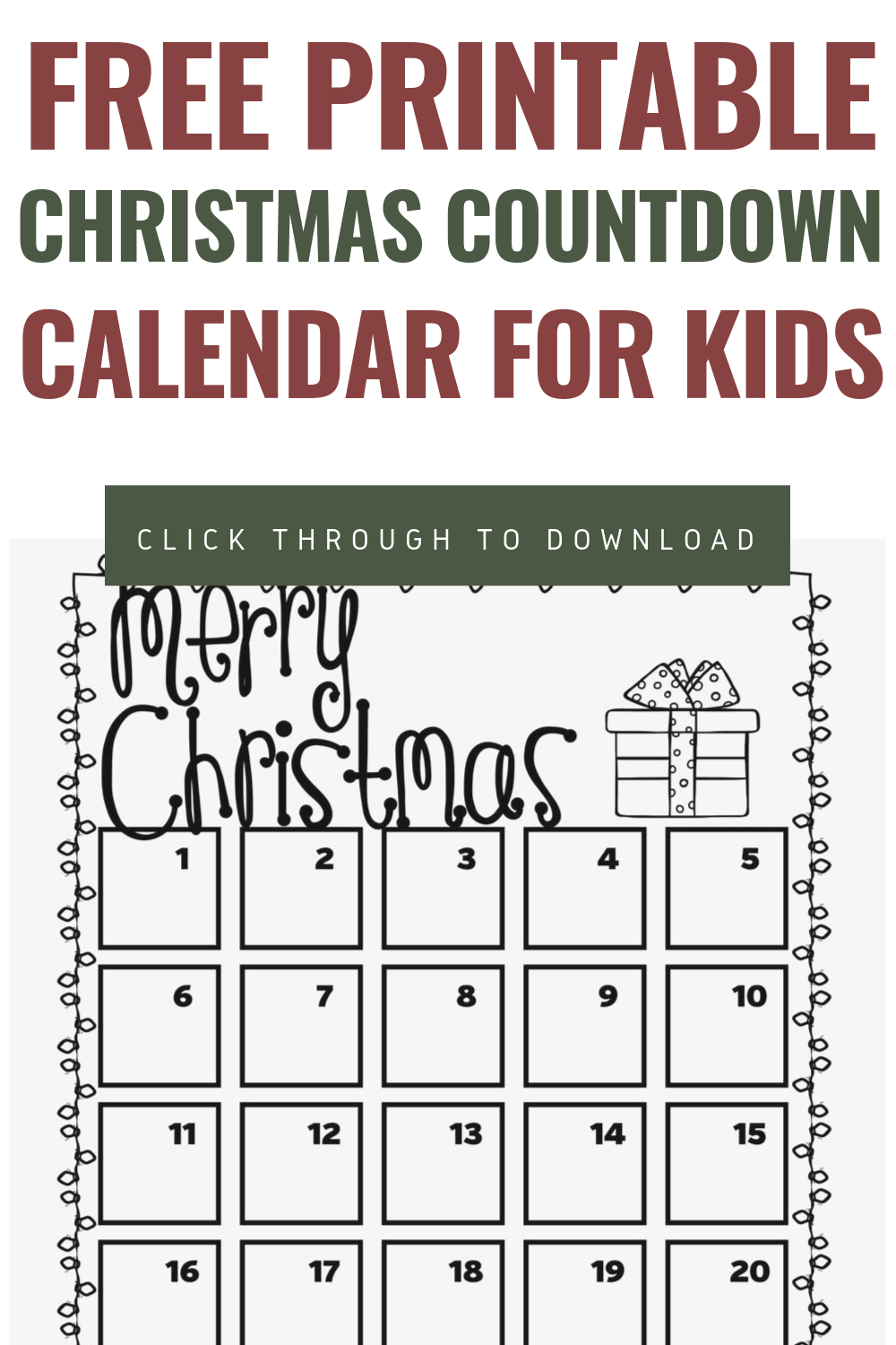free printable christmas or advent countdown calendars for 1