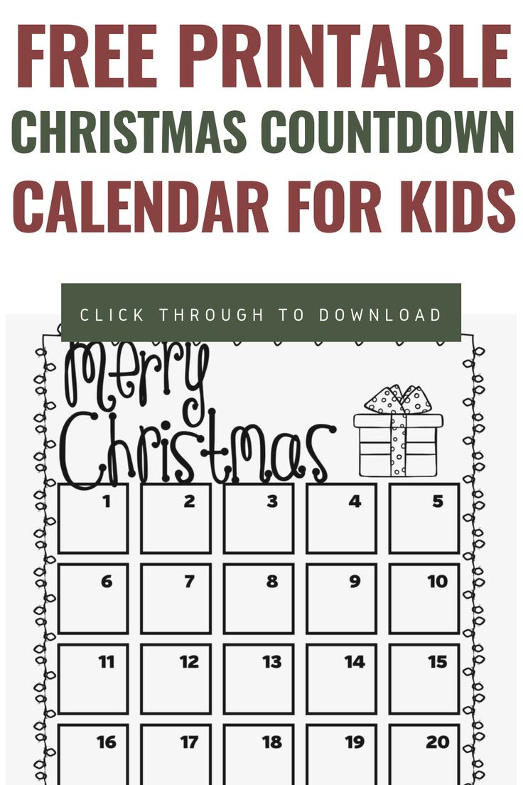 free printable christmas or advent countdown calendars for 2