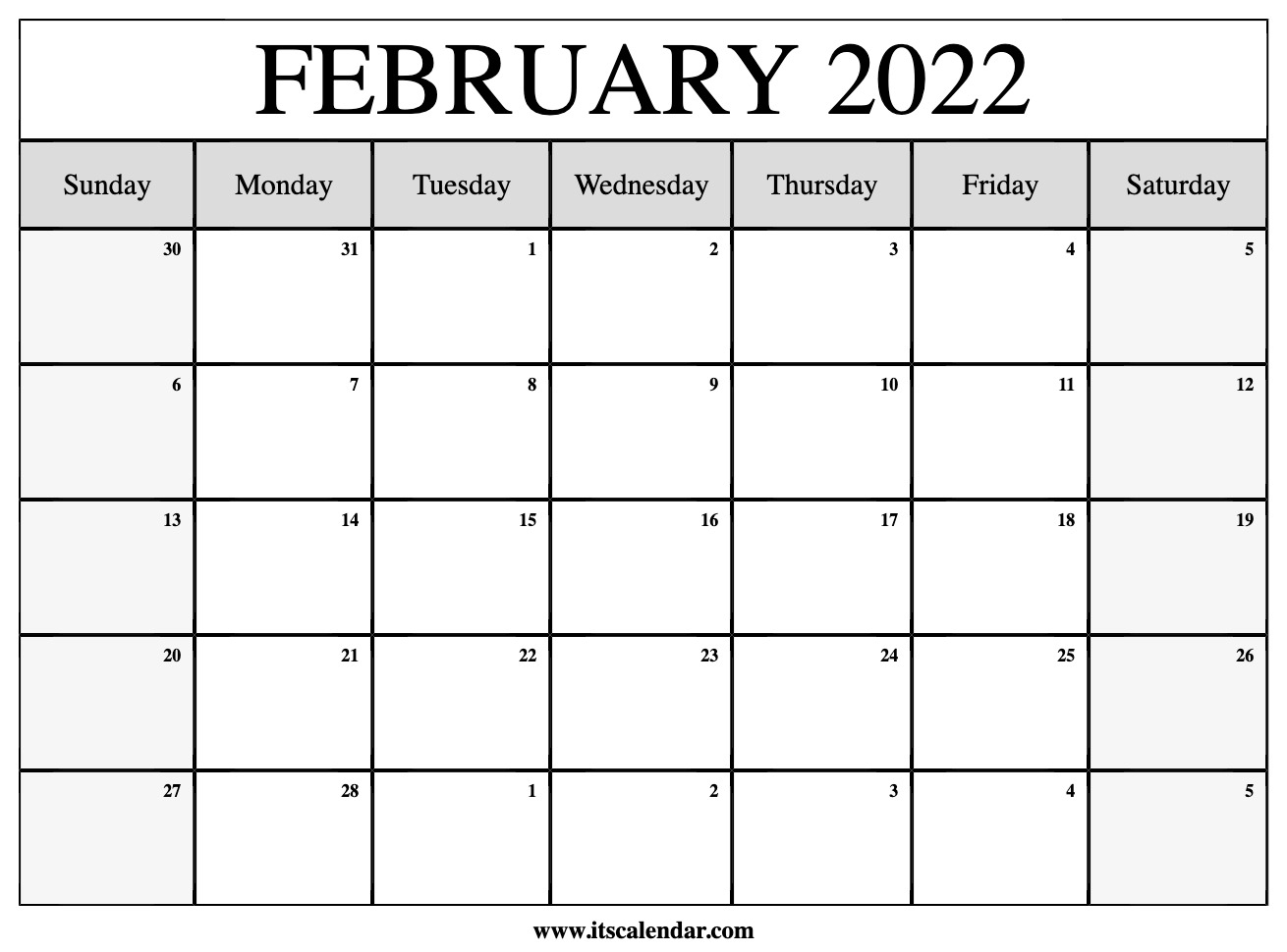 free printable february 2022 calendar 2