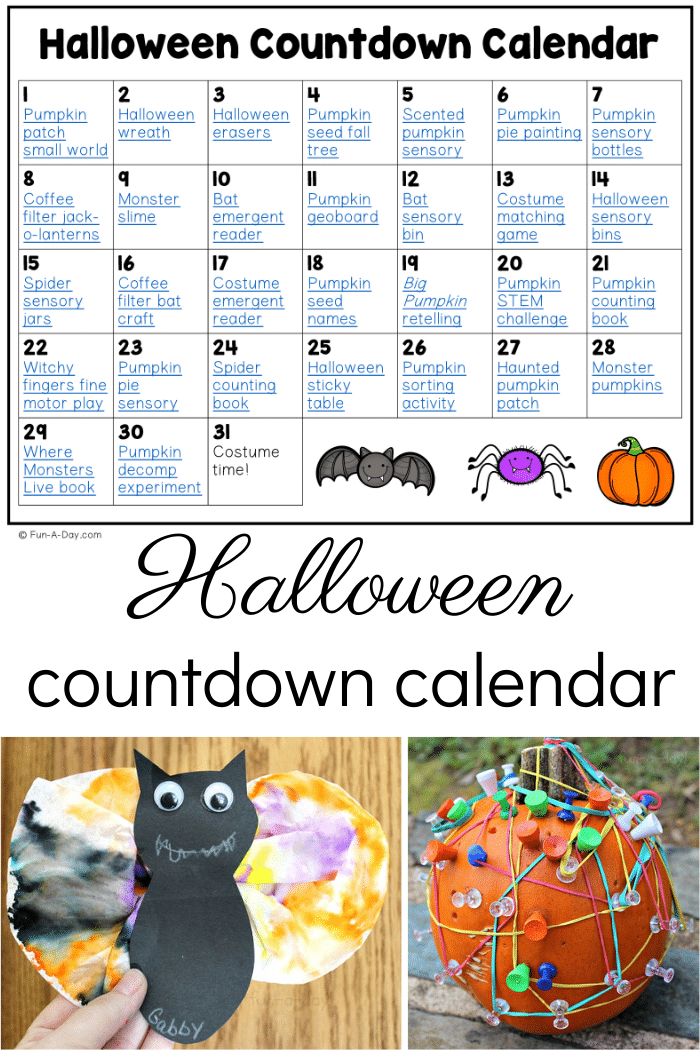 free printable halloween countdown calendar with 1