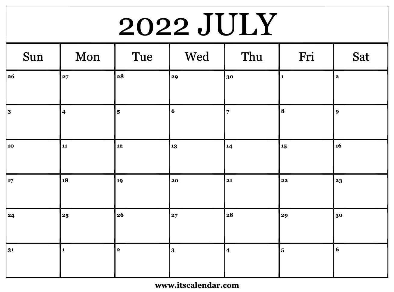 free printable july 2022 calendar 1