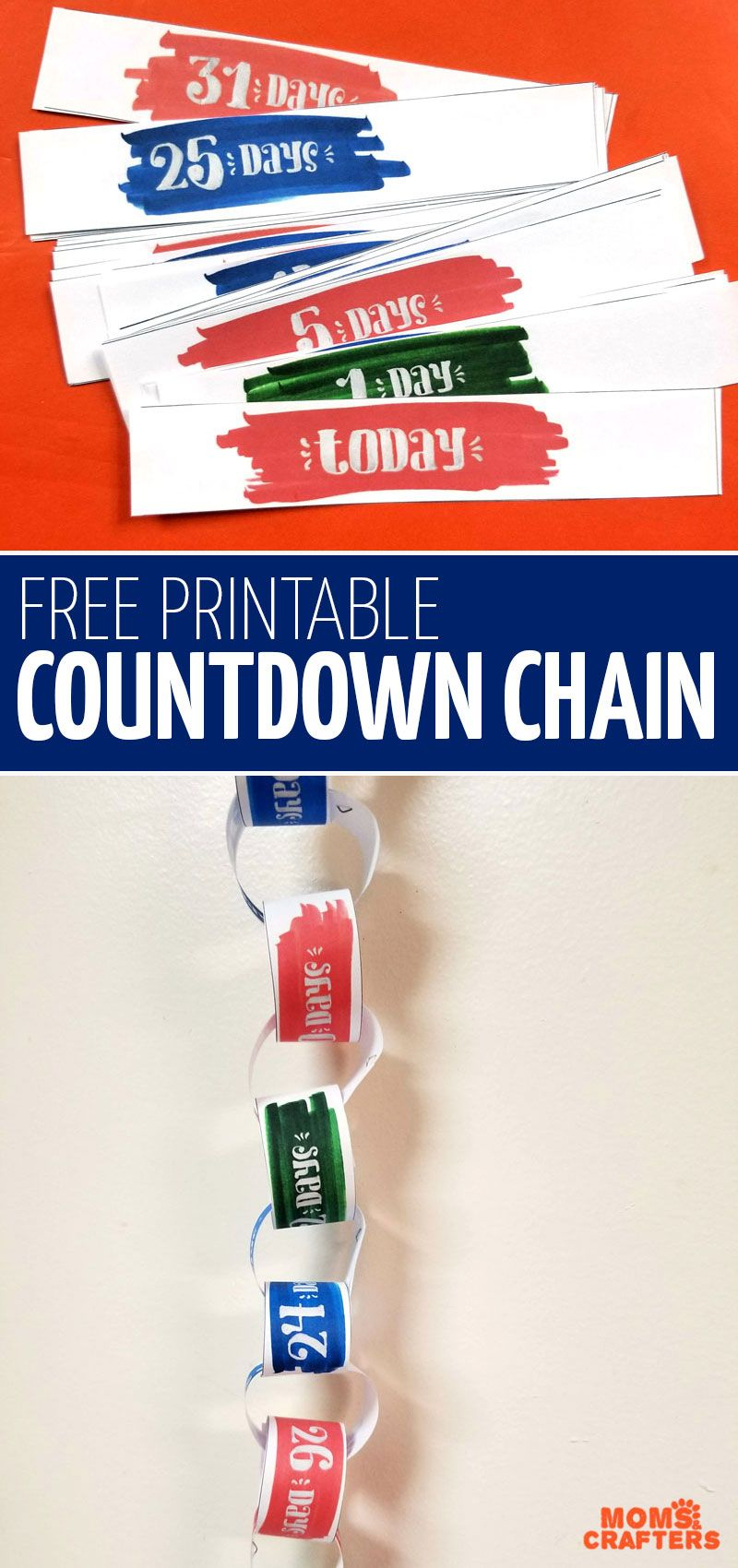 Free Printable Vacation Countdown Calendar Paper Chain 3