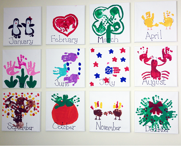 Handprint Kids Calendar Craft Idea Kids Calendar