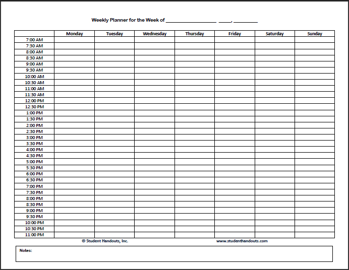 hourly calendar template template business 1