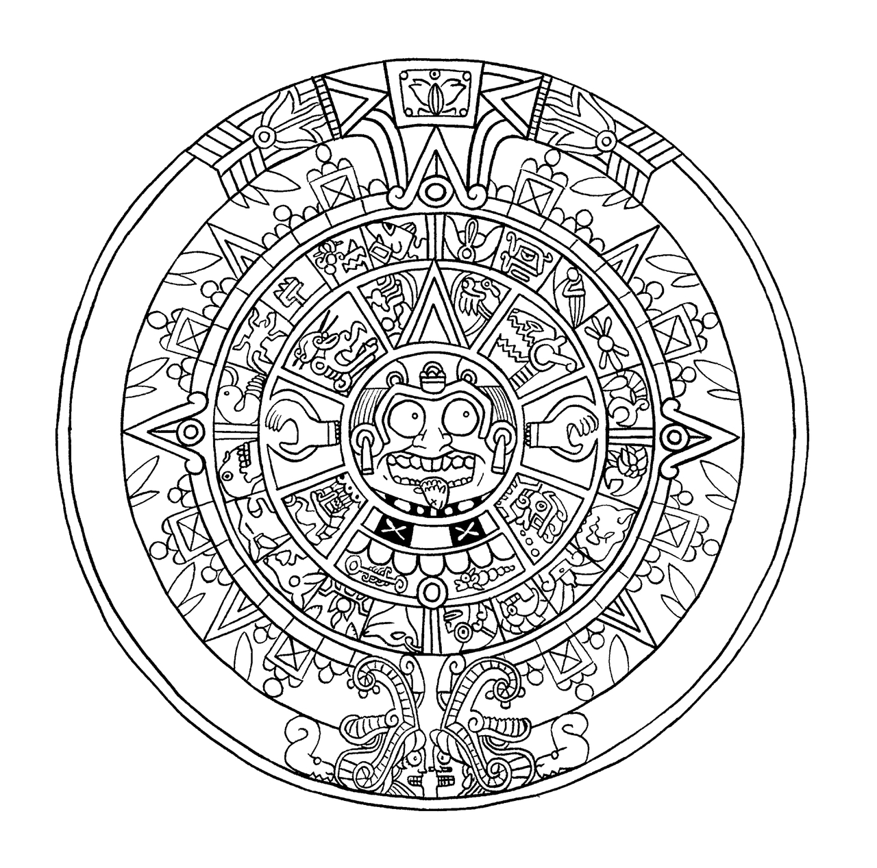 How To Draw Mayan Calendar
