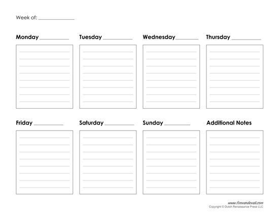 Image Result For Weekly Calendar Template Weekly Planner