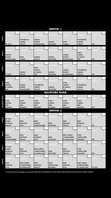 Insanity Schedule Insanity Workout Calendar Insanity