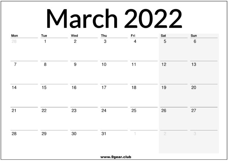 January February March 2022 Uk Calendar Printable