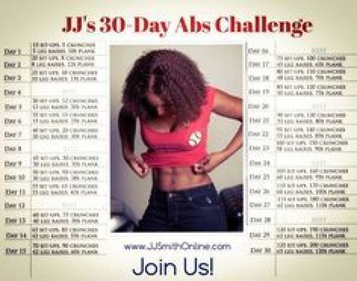 Jjs 30 Day Abs Challenge Jjsmith Jj Smith Looseweight