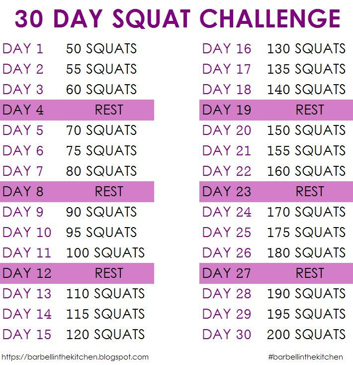 July Squat Challenge Squat Challenge 30 Day Squat
