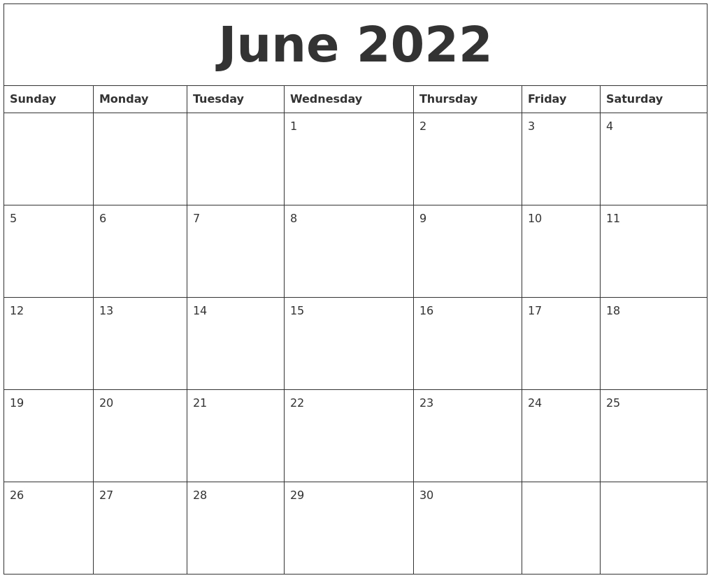 june 2022 printable calendar free
