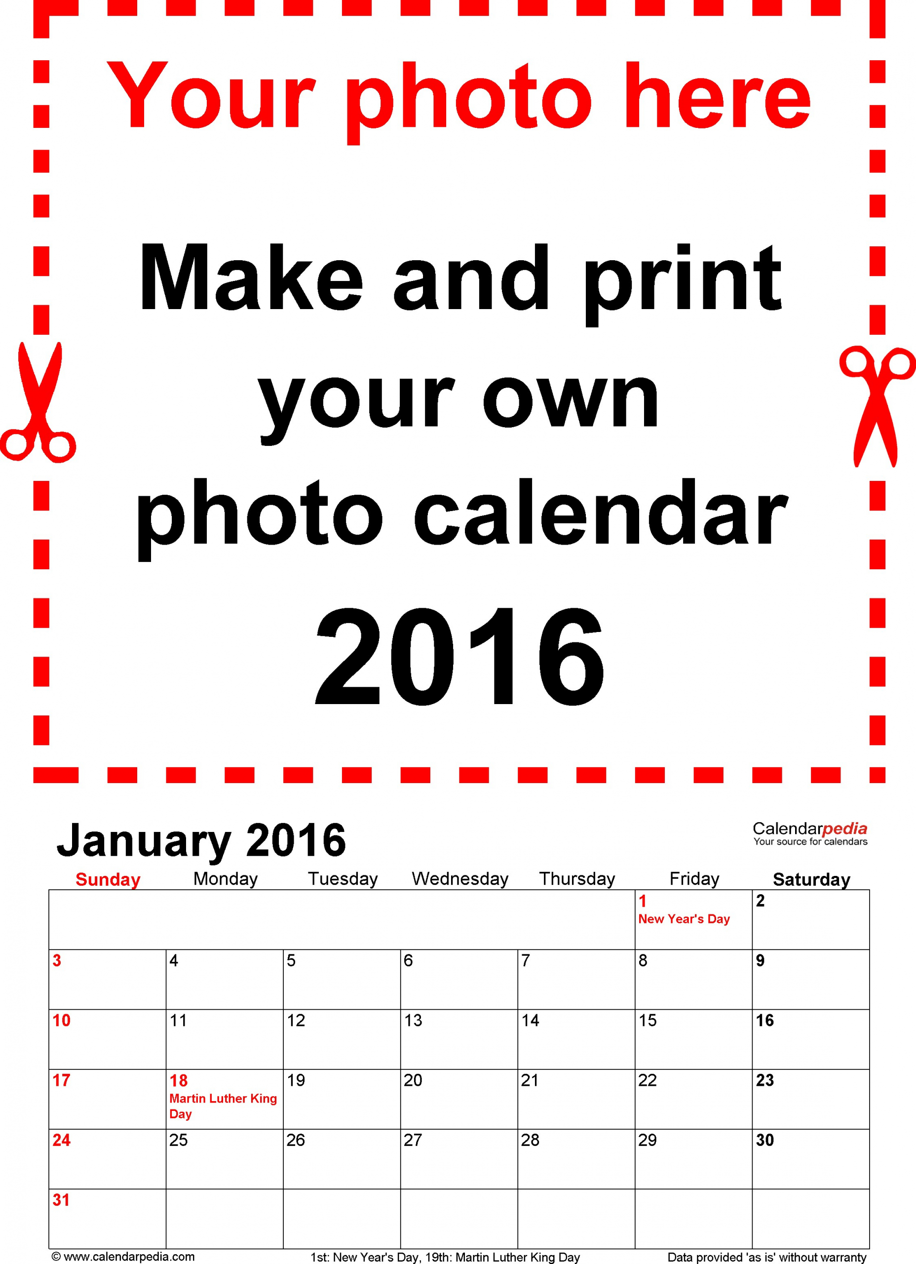 Lovely Make Your Own Calendar Printable Free Printable