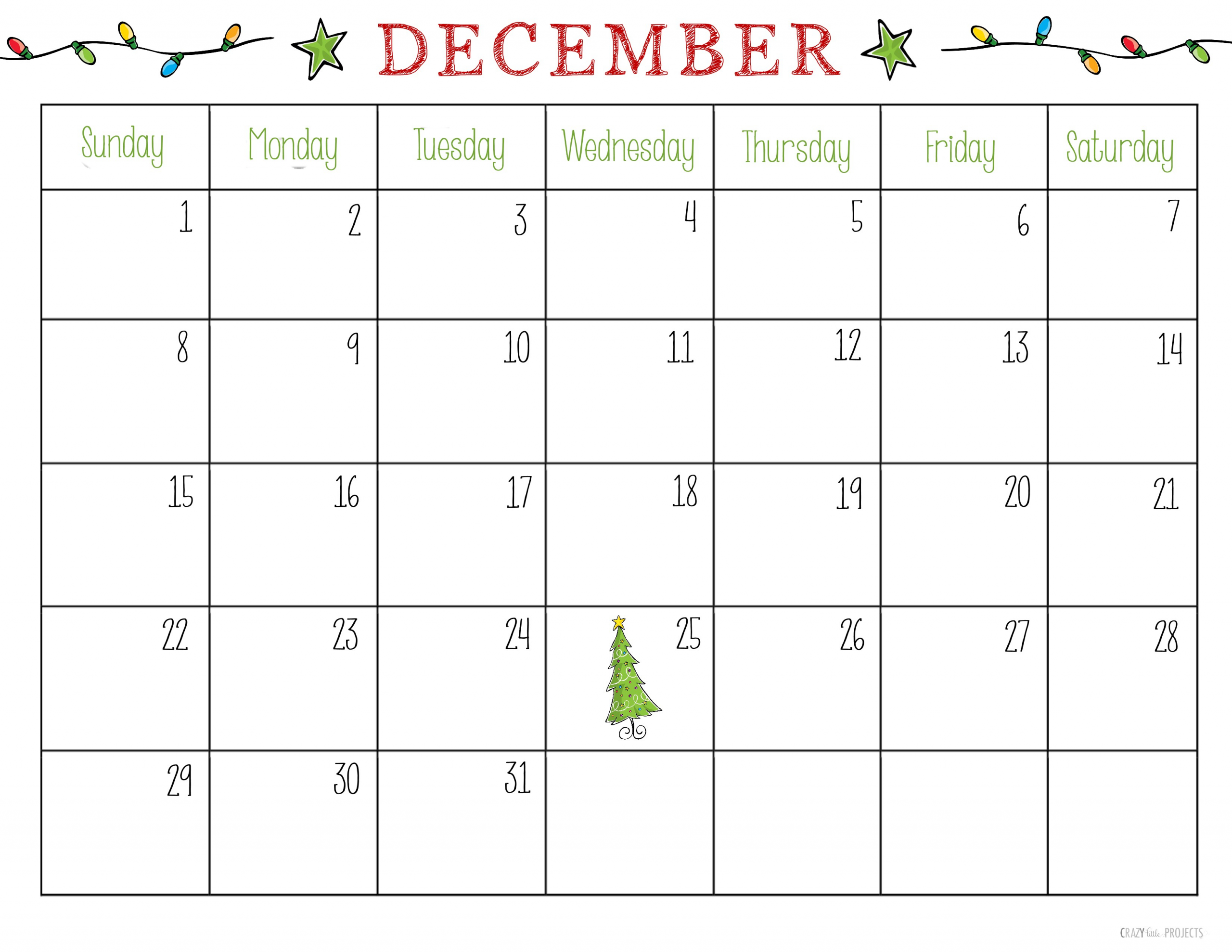 Lovely Printable Holiday Calendar Free Printable