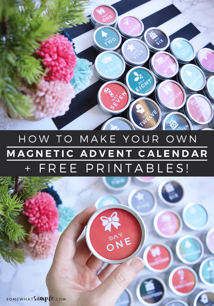 Magnetic Advent Calendar Diy Tutorial Free Printables
