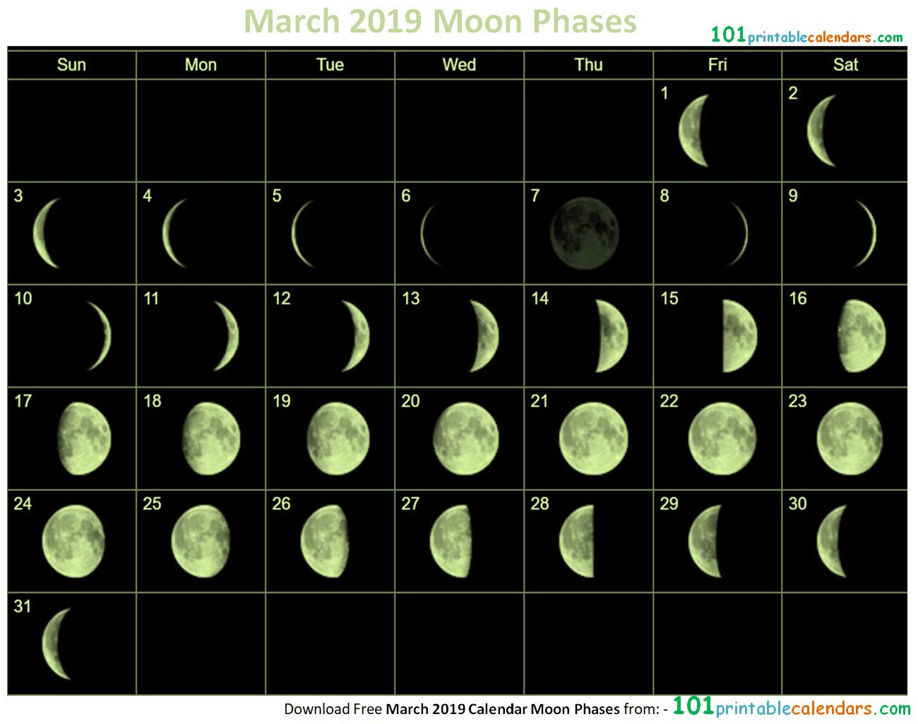 march 2019 calendar moon phases calendar lunar cycle