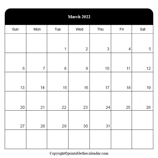 march 2022 editable calendar free printable template