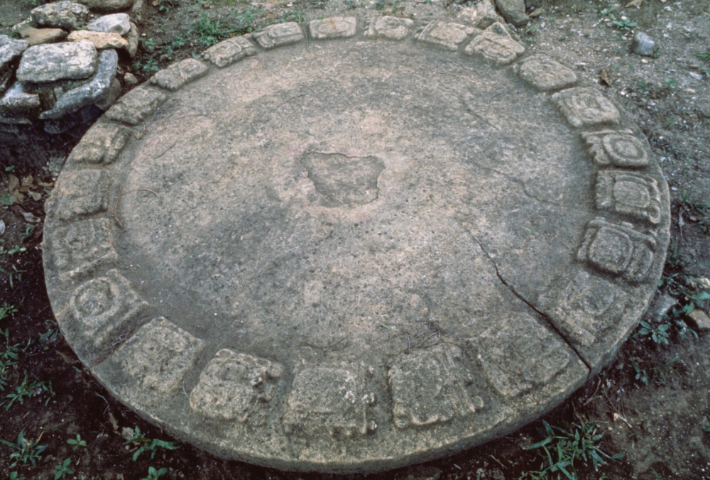 Mayan Calendar Disk On The Ground Mayan Mayan Calendar 2