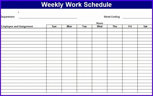 monthly work schedule template inspirational 6 excel
