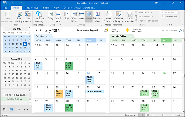 Outlook 2016 Opening A Shared Calendar Editions Eni