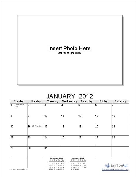 photo calendar template create a printable photo calendar 1