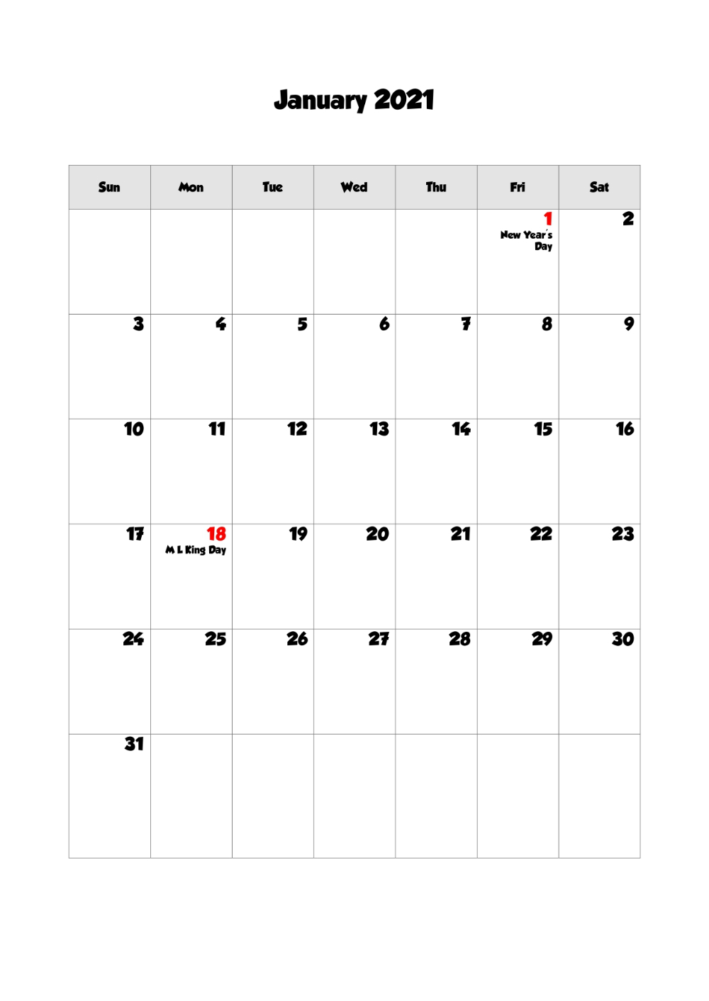 Printable 2022 Monthly Calendar With Us Holidays Free
