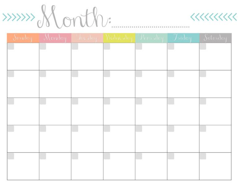 printable blank monthly calendar with lines gallery of