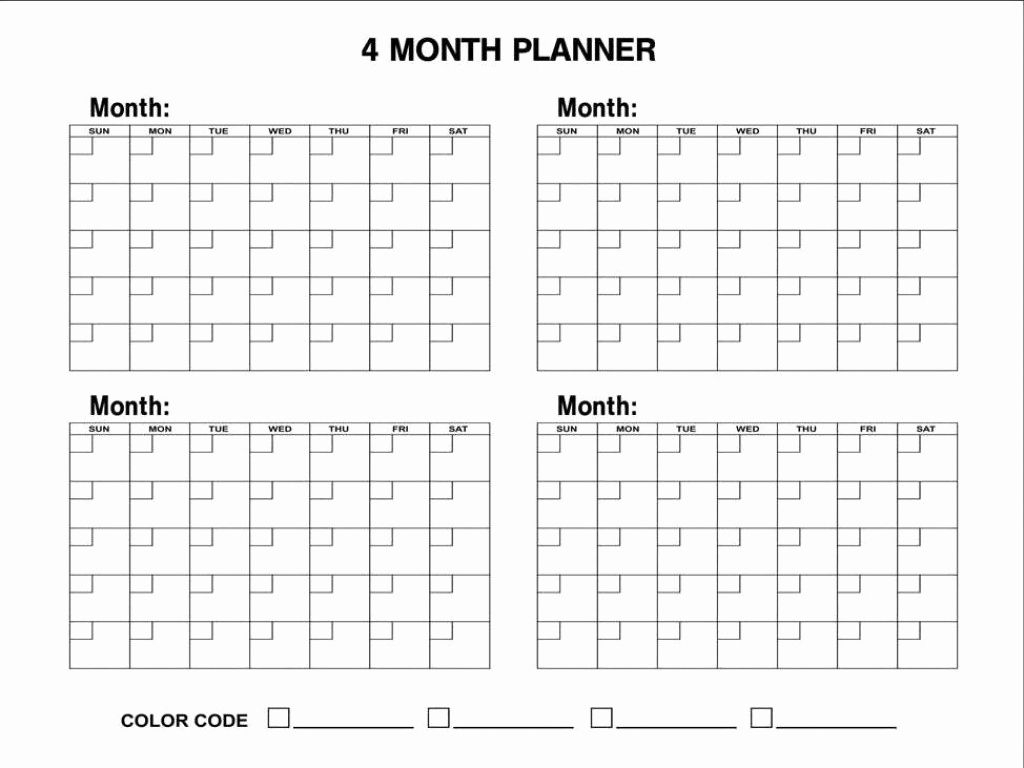 Printable Calendar 4 Months Per Page 2019 Free Calendar