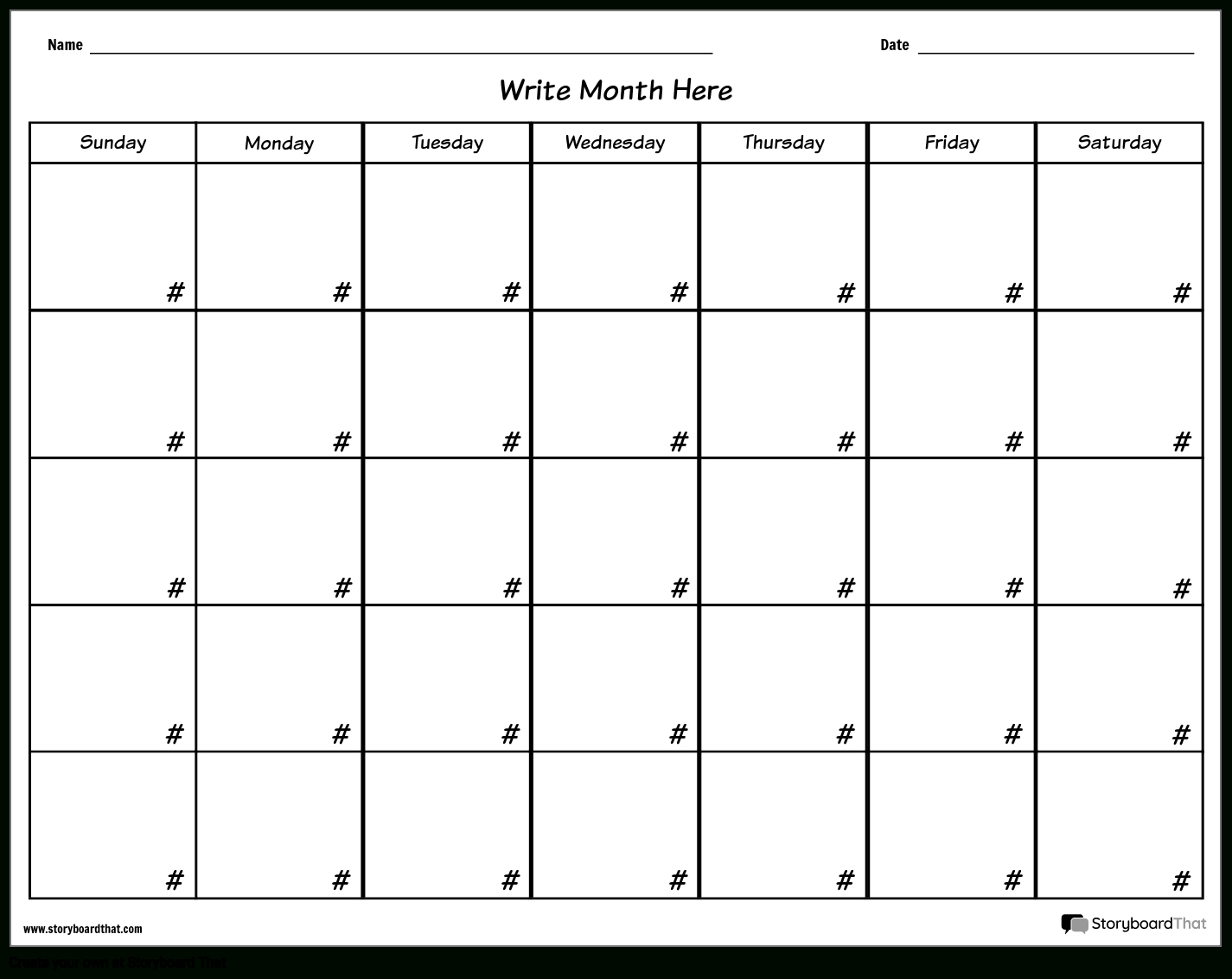 printable calendar template create a calendar on