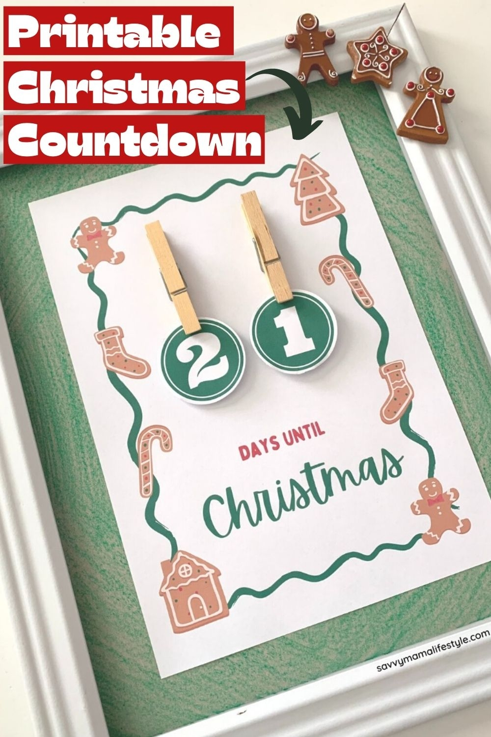 printable christmas countdown calendar diy hangable