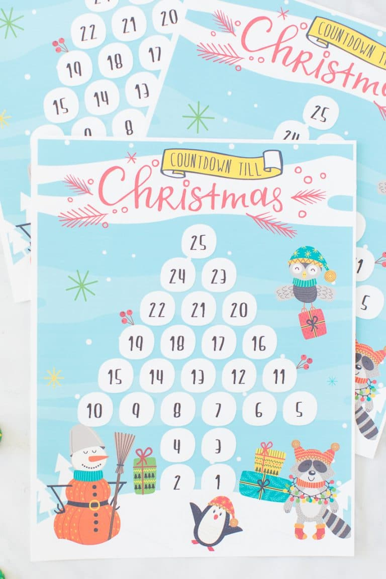 Printable Countdown Till Christmas Calendar Made To Be A 1
