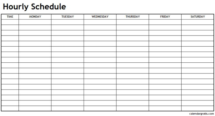 Printable Hourly Schedule Template 24 Hours Planner 3