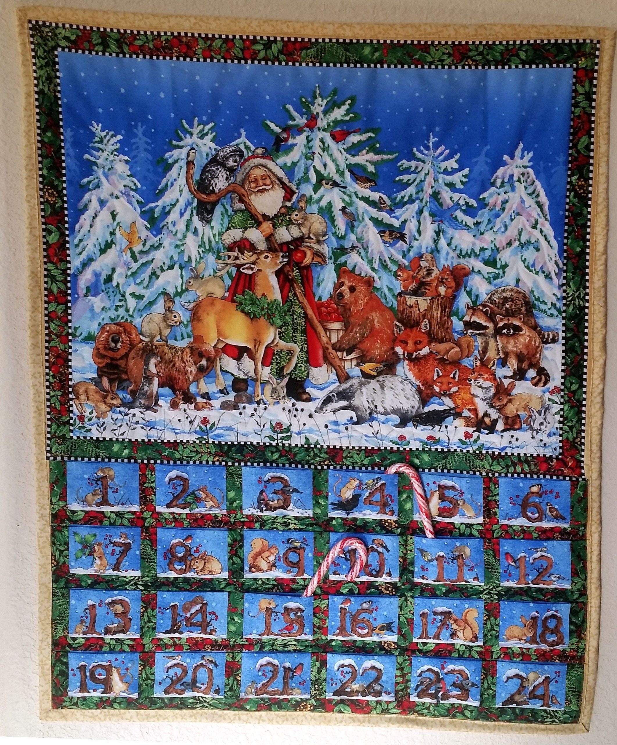 quilted christmas countdown calendar adventcalendar