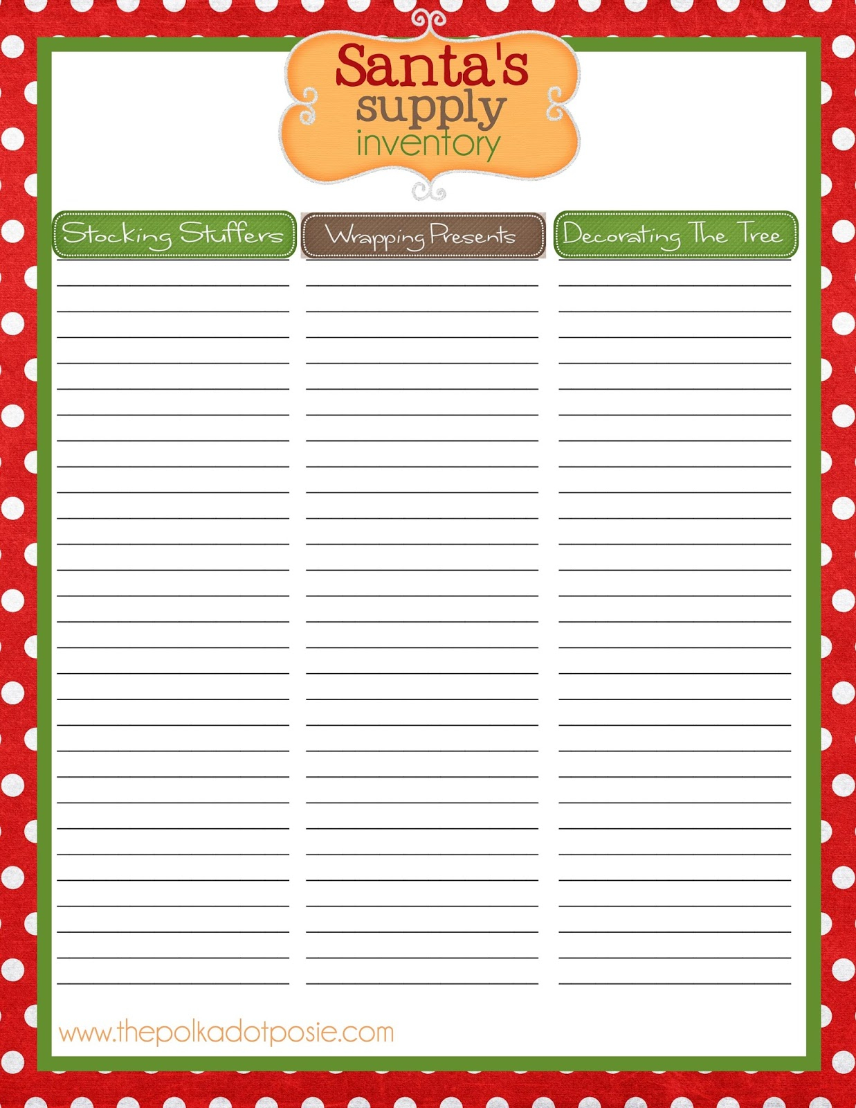 Search Results For Christmas Sign Up Sheet Editable