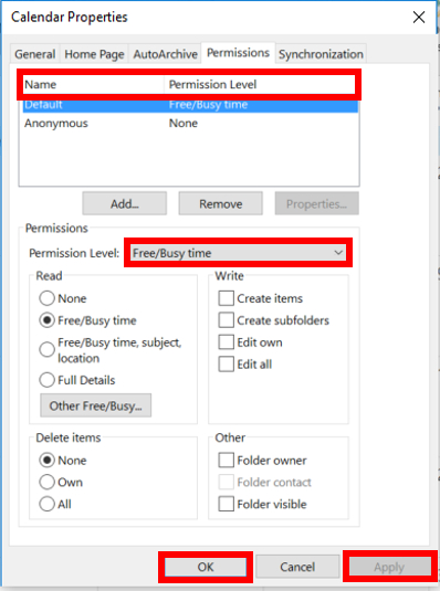 sharing your calendar in outlook it services