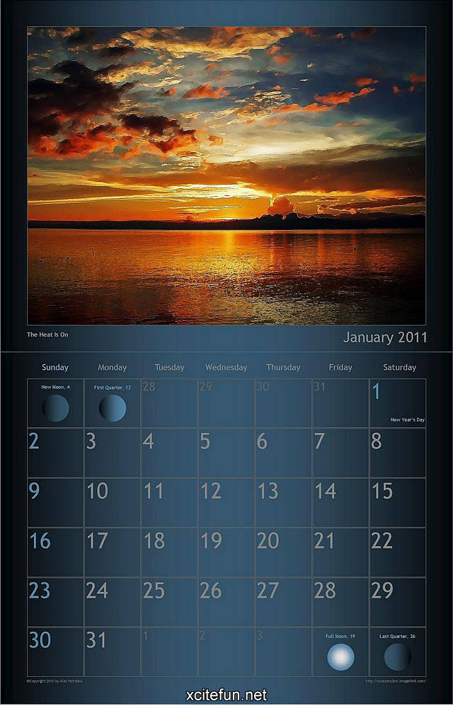 Sunset Calendar Templates Free Printable 1